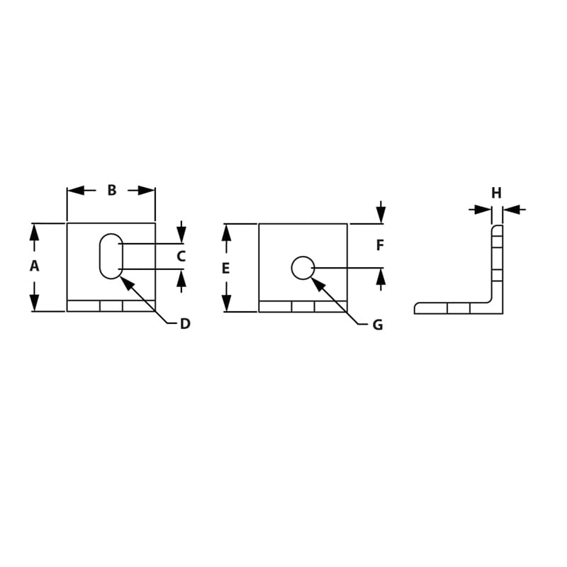 Drawing of Draw-Panel Mount Bracket